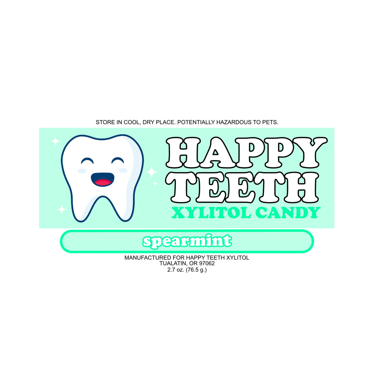 Happy Teeth Xylitol Candy - Spearmint