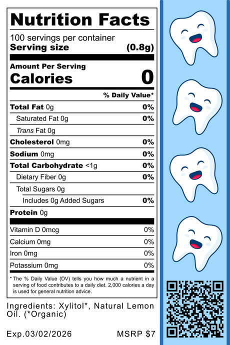 Happy Teeth Xylitol Candy - Lemon