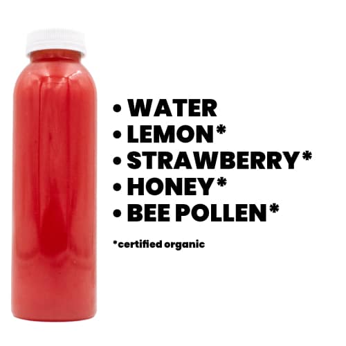 Rupa strawberry lemonade with bee pollen - Certified Organic Cold-Pressed Juice From Portland Juice Company