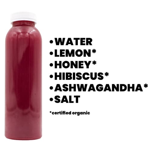 Tola hibiscus lemonage with ashwagandha - Certified Organic Cold-Pressed Juice From Portland Juice Company