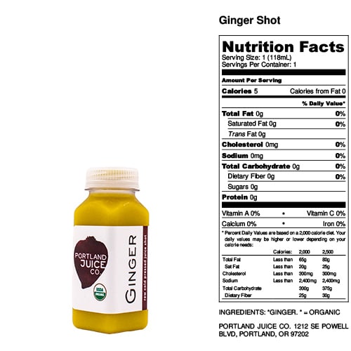 Organic Raw Ginger Shot