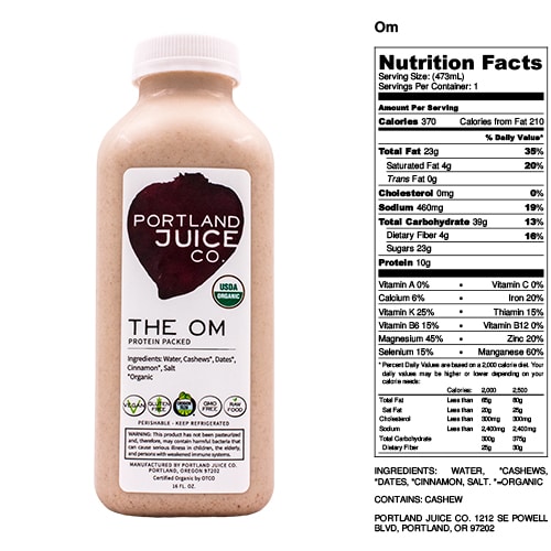 Certified Organic Om Cashew Nut Milk