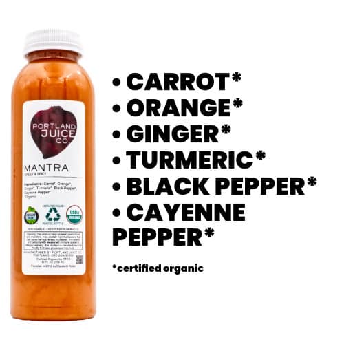 Mantra carrot orange ginger carenne juice - Certified Organic Cold-Pressed Juice From Portland Juice Company