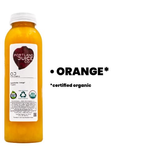 OJ pure orange juice - Certified Organic Cold-Pressed Juice From Portland Juice Company