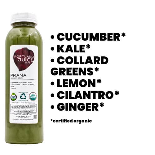 Prana savory green juice kale collard greens ginger - Certified Organic Cold-Pressed Juice From Portland Juice Company