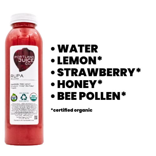 Rupa strawberry lemonade with bee pollen - Certified Organic Cold-Pressed Juice From Portland Juice Company