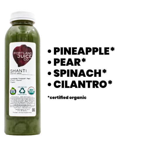 Shanti pear pineapple spinach juice - Certified Organic Cold-Pressed Juice From Portland Juice Company