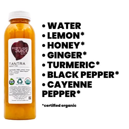 Tantra juice lemon honey ginger turmeric cayenne - Certified Organic Cold-Pressed Juice From Portland Juice Company