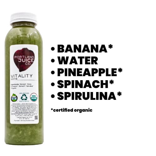 Vitality smoothie pineapple spinach spirulina - Certified Organic Cold-Pressed Juice From Portland Juice Company